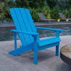 Merrick Lane Set of 2 Adirondack Patio Chairs With Vertical Lattice Back And Weather Resistant Frame