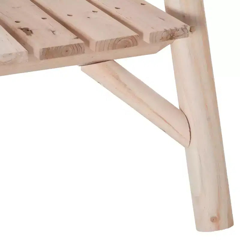 Outsunny Wood Adirondack Patio Chair Bench with Center Coffee Table, Perfect for Lounging and Relaxing Outdoors