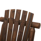 Outsunny Wood Adirondack Patio Chair Bench with Center Coffee Table, Perfect for Lounging and Relaxing Outdoors