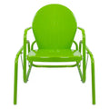 Northlight Outdoor Retro Metal Tulip Glider Patio Chair, Lime Green