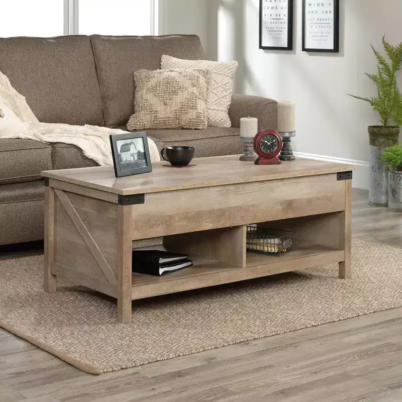 Tavolino da caffè con piano sollevabile Bridge Acre Rustic Farmhouse - Sauder