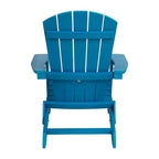 Flash Furniture Set of 4 Charlestown All-Weather Poly Resin Folding Adirondack Chair