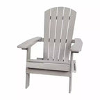 Flash Furniture Set of 4 Charlestown All-Weather Poly Resin Folding Adirondack Chair