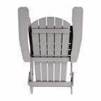 Flash Furniture Set of 4 Charlestown All-Weather Poly Resin Folding Adirondack Chair