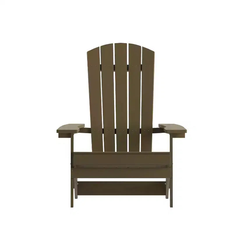 Flash Furniture Set of 4 Charlestown All-Weather Poly Resin Folding Adirondack Chair