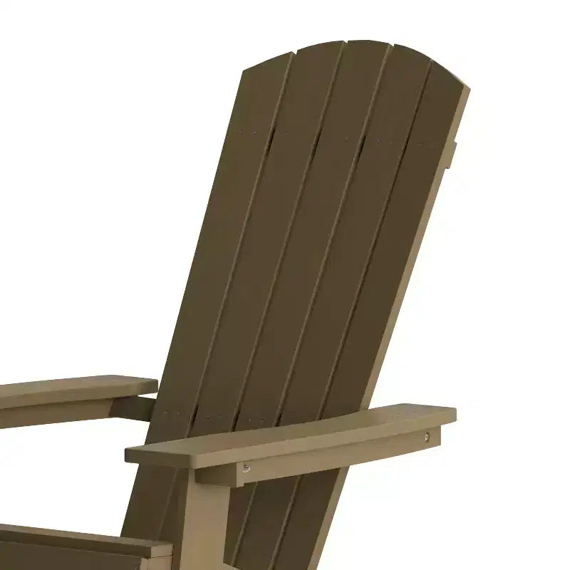 Flash Furniture Set of 4 Charlestown All-Weather Poly Resin Folding Adirondack Chair