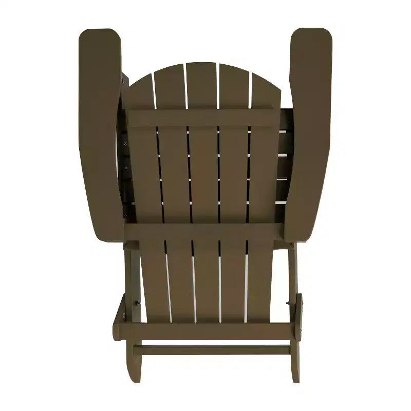 Flash Furniture Set of 4 Charlestown All-Weather Poly Resin Folding Adirondack Chair