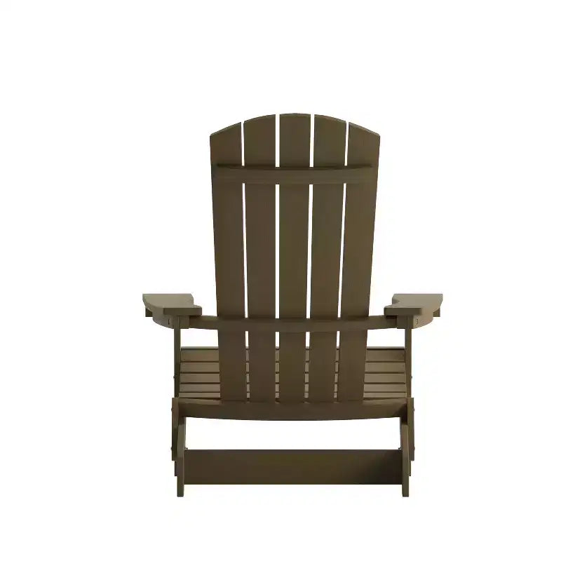 Flash Furniture Set of 4 Charlestown All-Weather Poly Resin Folding Adirondack Chair