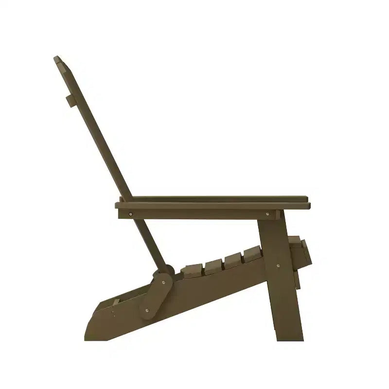 Flash Furniture Set of 4 Charlestown All-Weather Poly Resin Folding Adirondack Chair