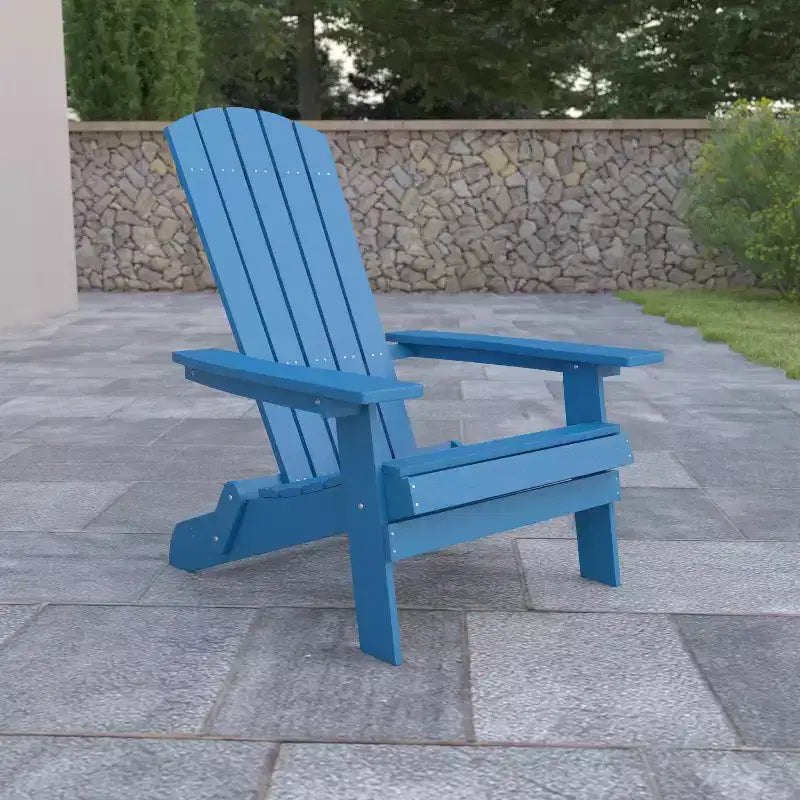 Flash Furniture Charlestown All-Weather Poly Resin Indoor/Outdoor Folding Adirondack Chair