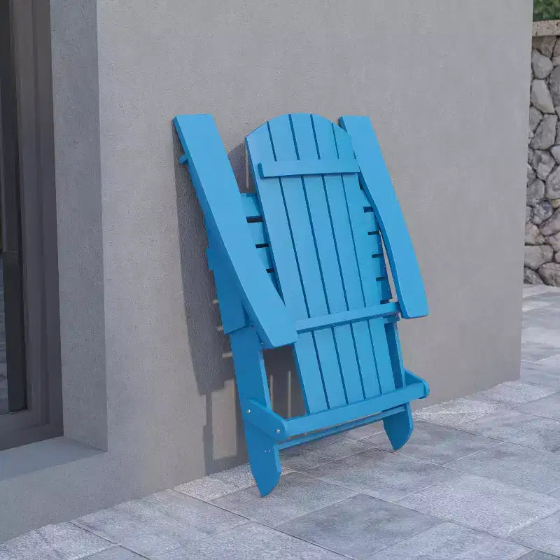 Flash Furniture Charlestown All-Weather Poly Resin Indoor/Outdoor Folding Adirondack Chair