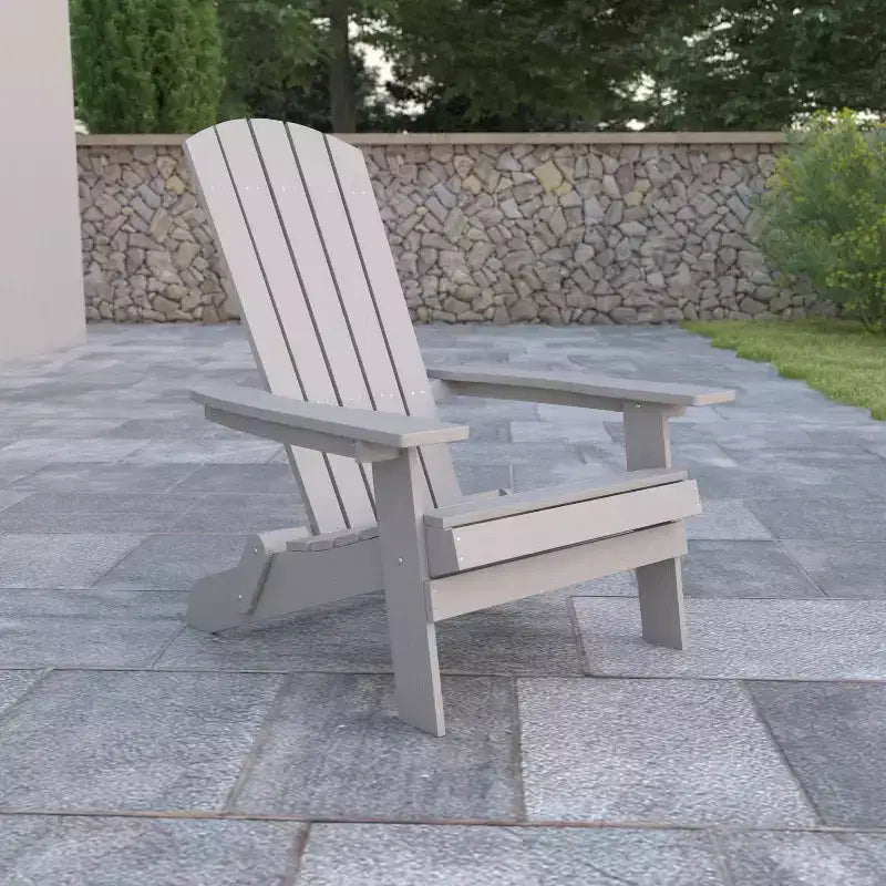 Flash Furniture Charlestown All-Weather Poly Resin Indoor/Outdoor Folding Adirondack Chair