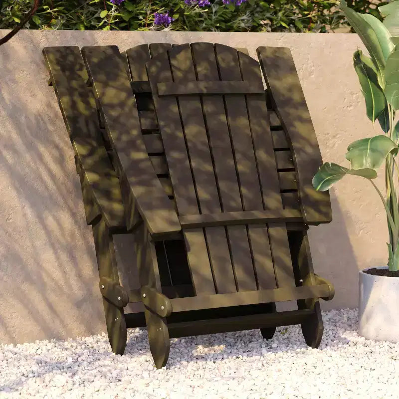 Flash Furniture Charlestown All-Weather Poly Resin Indoor/Outdoor Folding Adirondack Chair