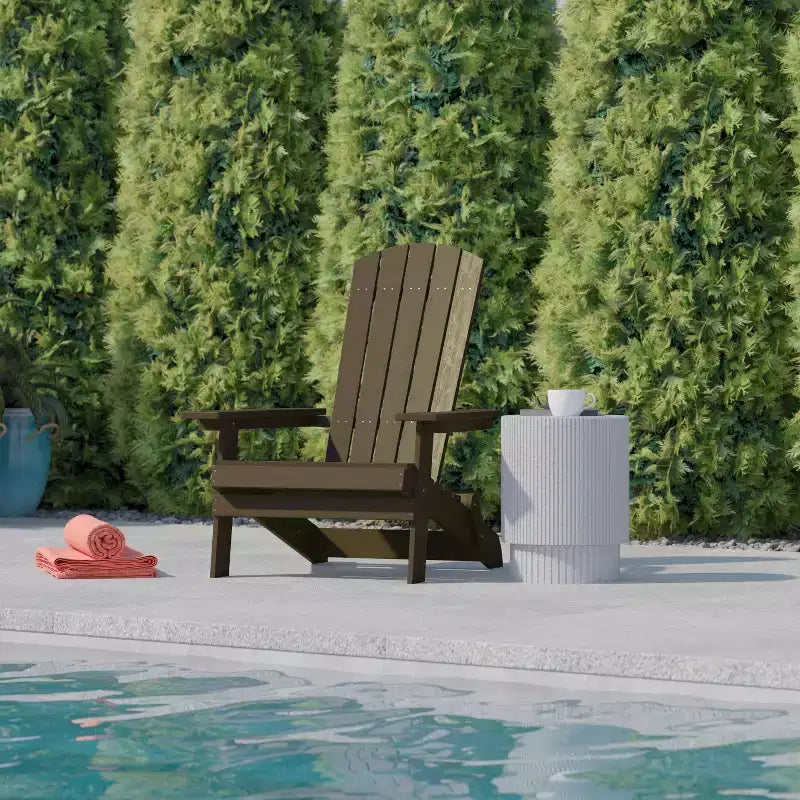 Flash Furniture Charlestown All-Weather Poly Resin Indoor/Outdoor Folding Adirondack Chair