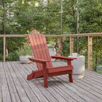 Flash Furniture Charlestown All-Weather Poly Resin Indoor/Outdoor Folding Adirondack Chair