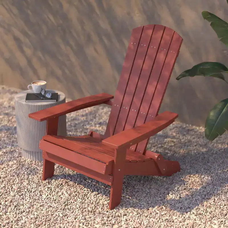 Flash Furniture Charlestown All-Weather Poly Resin Indoor/Outdoor Folding Adirondack Chair