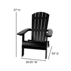 Flash Furniture Charlestown All-Weather Poly Resin Indoor/Outdoor Folding Adirondack Chair