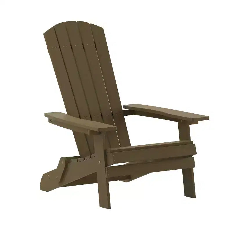 Sedia pieghevole Adirondack Flash Furniture Charlestown per interni/esterni in poly resina per tutte le stagioni