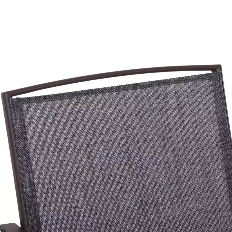 Outsunny Outdoor Glider Chairs with Coffee Table, Patio 2-Seat Rocking Chair Swing Loveseat with Breathable Sling for Backyard, Garden and Porch