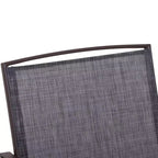 Outsunny Outdoor Glider Chairs with Coffee Table, Patio 2-Seat Rocking Chair Swing Loveseat with Breathable Sling for Backyard, Garden and Porch