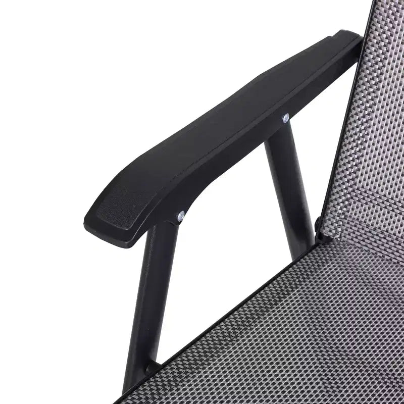 Outsunny Set di 2 Sedie Pieghevoli da Esterno, Impilabili e Portatili per Giardino, Campeggio e Viaggi