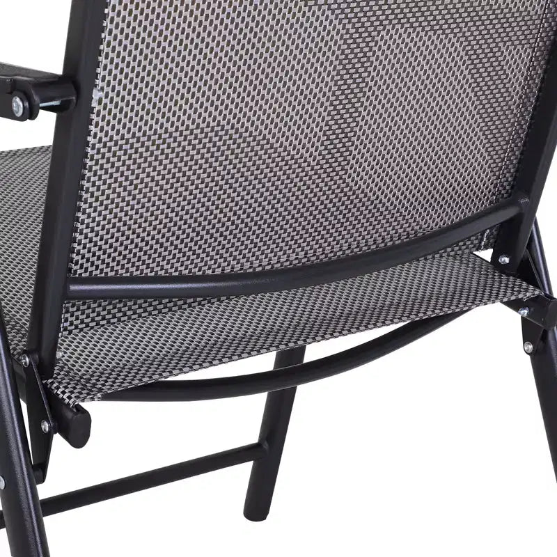 Outsunny Set di 2 Sedie Pieghevoli da Esterno, Impilabili e Portatili per Giardino, Campeggio e Viaggi