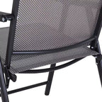 Outsunny Set di 2 Sedie Pieghevoli da Esterno, Impilabili e Portatili per Giardino, Campeggio e Viaggi