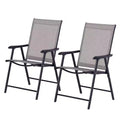Outsunny Set di 2 Sedie Pieghevoli da Esterno, Impilabili e Portatili per Giardino, Campeggio e Viaggi