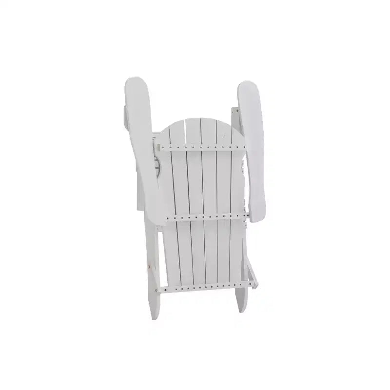 Outsunny 3-Piece Folding Adirondack Chair Set with Ottoman and Side Table, Outdoor Wooden Accent Furniture Fire Pit Lounge Chairs for Patio