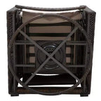 Poltrona reclinabile Outsunny Patio in rattan PE con girevole a 360°, cuscino morbido, sedia a sdraio per patio, giardino, cortile