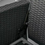 Poltrona reclinabile Outsunny Patio in rattan PE con girevole a 360°, cuscino morbido, sedia a sdraio per patio, giardino, cortile