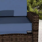 Poltrona reclinabile Outsunny Patio in rattan PE con girevole a 360°, cuscino morbido, sedia a sdraio per patio, giardino, cortile