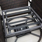 Poltrona reclinabile Outsunny Patio in rattan PE con girevole a 360°, cuscino morbido, sedia a sdraio per patio, giardino, cortile
