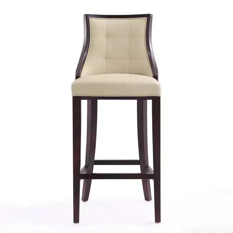 Sgabello da bar Fifth Avenue in faggio imbottito con similpelle - Manhattan Comfort