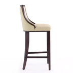 Sgabello da bar Fifth Avenue in faggio imbottito con similpelle - Manhattan Comfort
