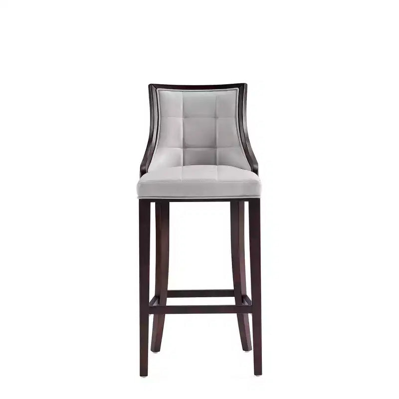 Sgabello da bar Fifth Avenue in faggio imbottito con similpelle - Manhattan Comfort