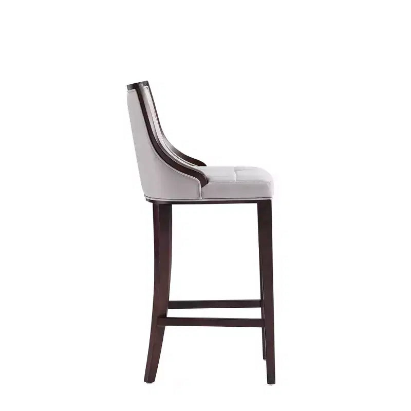 Sgabello da bar Fifth Avenue in faggio imbottito con similpelle - Manhattan Comfort