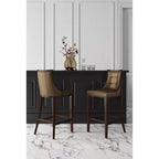 Sgabello da bar Fifth Avenue in faggio imbottito con similpelle - Manhattan Comfort