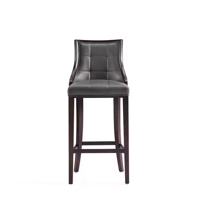 Sgabello da bar Fifth Avenue in faggio imbottito con similpelle - Manhattan Comfort