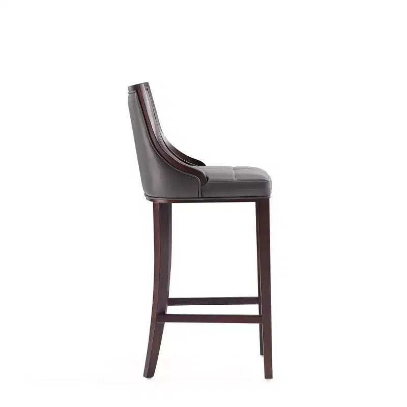 Sgabello da bar Fifth Avenue in faggio imbottito con similpelle - Manhattan Comfort