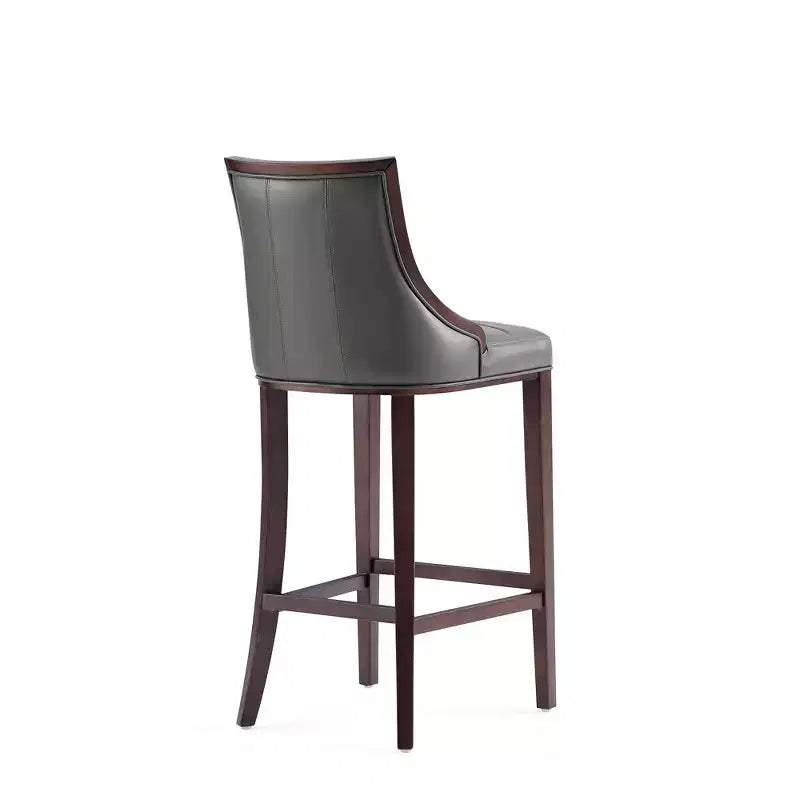 Sgabello da bar Fifth Avenue in faggio imbottito con similpelle - Manhattan Comfort