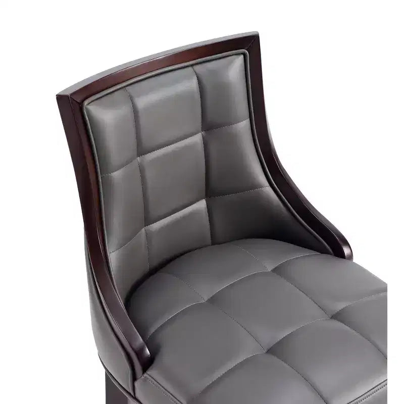Sgabello da bar Fifth Avenue in faggio imbottito con similpelle - Manhattan Comfort