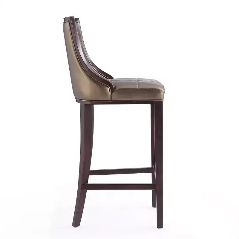 Sgabello da bar Fifth Avenue in faggio imbottito con similpelle - Manhattan Comfort