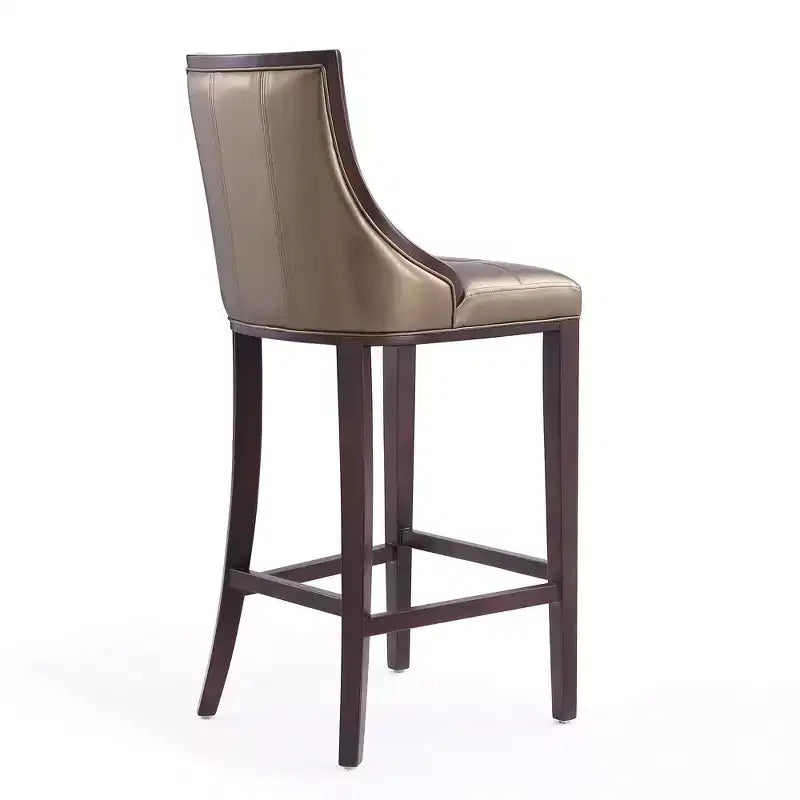 Sgabello da bar Fifth Avenue in faggio imbottito con similpelle - Manhattan Comfort