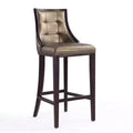 Fifth Avenue Upholstered Beech Wood Faux Leather Barstool - Manhattan Comfort