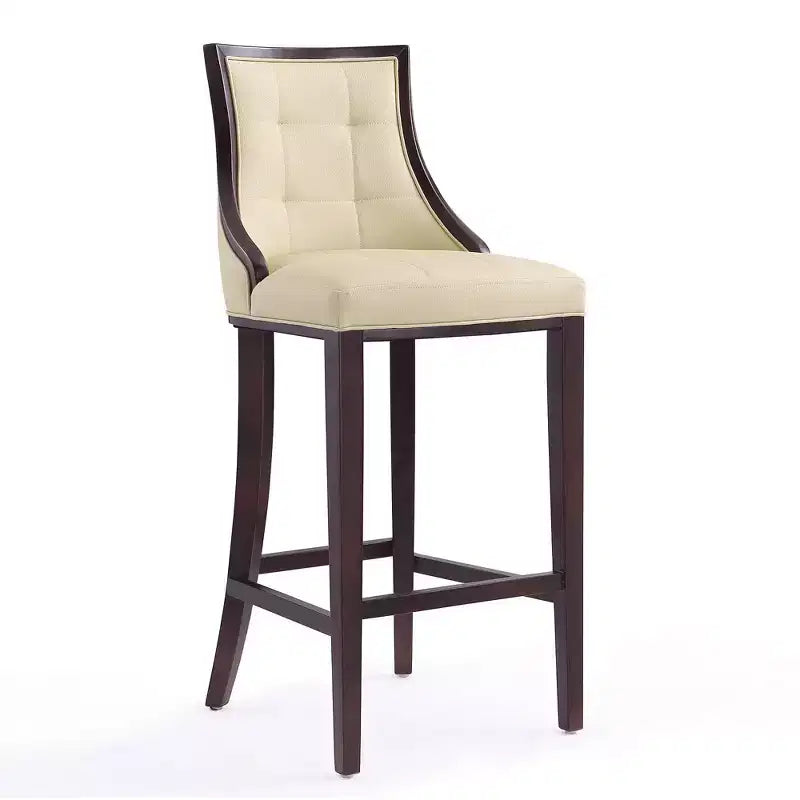 Sgabello da bar Fifth Avenue in faggio imbottito con similpelle - Manhattan Comfort