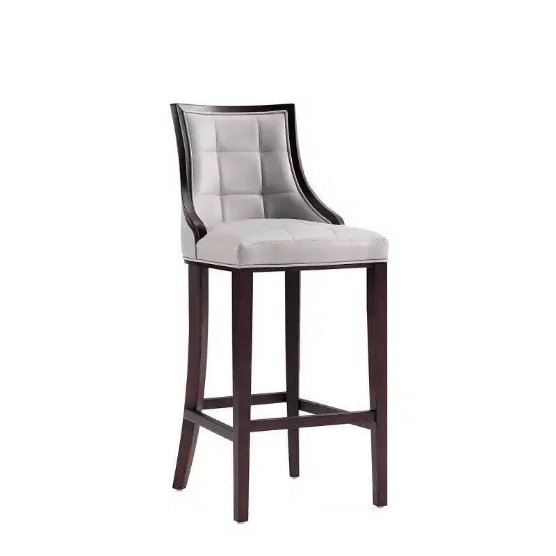 Sgabello da bar Fifth Avenue in faggio imbottito con similpelle - Manhattan Comfort