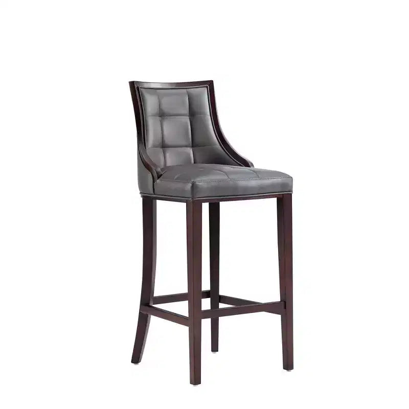 Sgabello da bar Fifth Avenue in faggio imbottito con similpelle - Manhattan Comfort