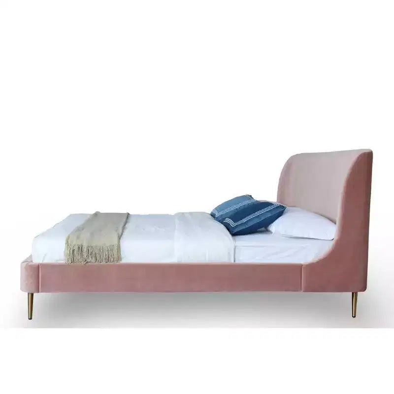 Full Heather Upholstered Bed - Manhattan Comfort