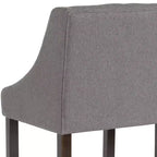 Sgabello da bar imbottito Merrick Lane, alto 76 cm, stile transizionale trapuntato con borchie decorative
